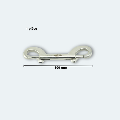 Mousqueton de plongée double tête 100mm