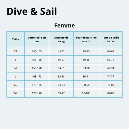 Combinaison plongée Femme en néoprène 3mm
