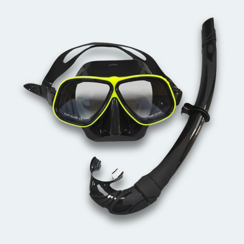 Masque de plongée avec tuba Adulte anti buée et verre trempé