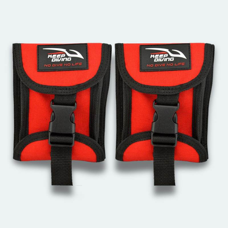 Lot de 2 Pochettes pour ceinture poids plongée