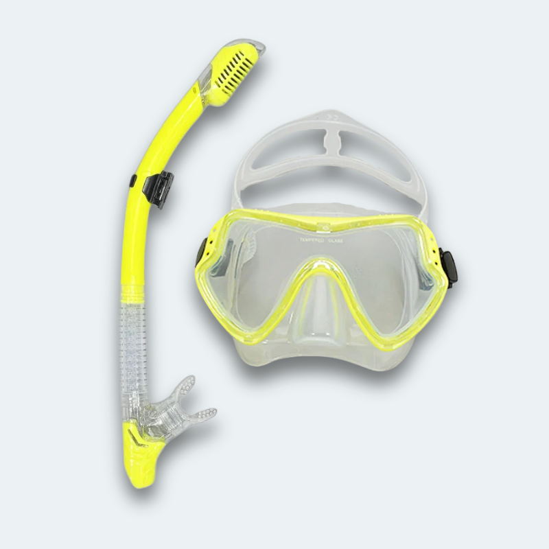 Masque de plongée avec tuba Adulte en verre trempé