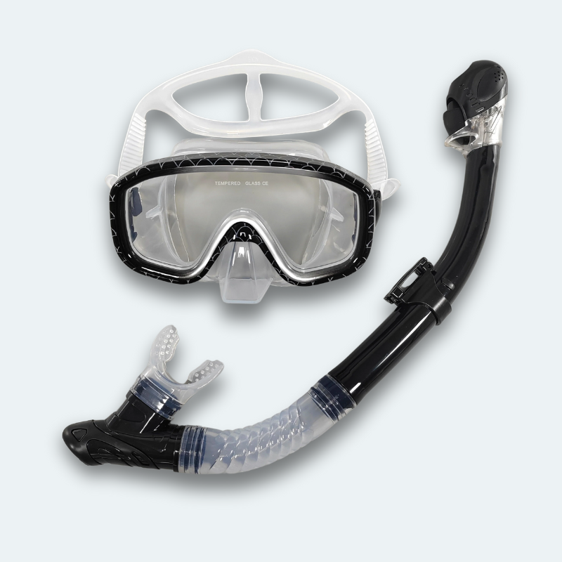Masque de plongée avec tuba Adulte en verre trempé