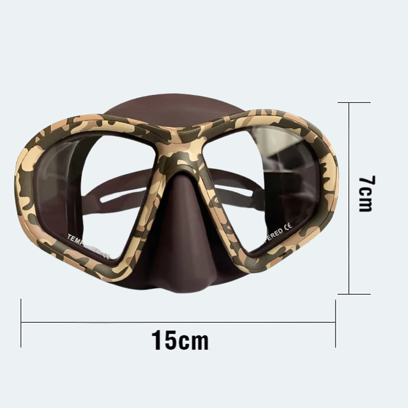 Masque de plongée professionnel anti buée et verre trempé