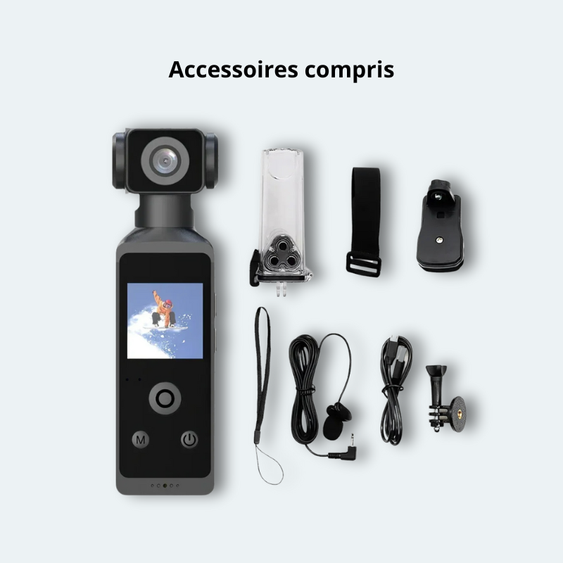 Camera sous marine<br>rotative waterproof 30M 4K Wifi