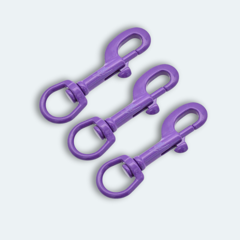 Lot de 3 Mousquetons rotatif 360° - 75mm