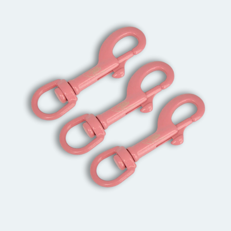 Lot de 3 Mousquetons rotatif 360° - 75mm
